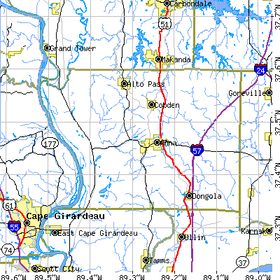 Union County close-up map