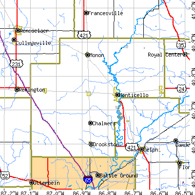White County close-up map