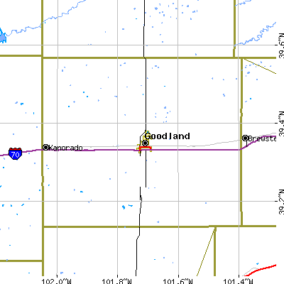 Sherman County close-up map