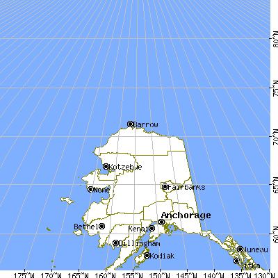 North Slope Borough close-up map