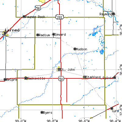 Stafford County close-up map