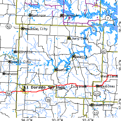 St. Clair County close-up map