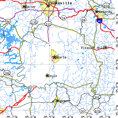 White County close-up map