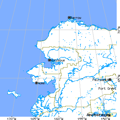 Northwest Arctic Borough close-up map