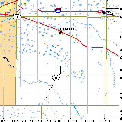 Armstrong County close-up map