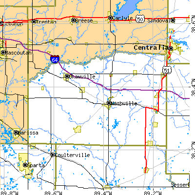 Washington County close-up map