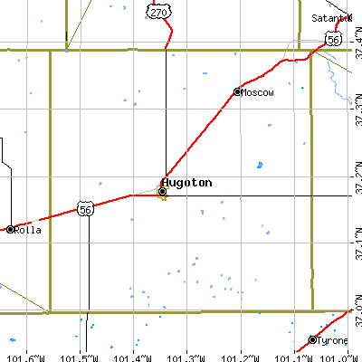Stevens County close-up map