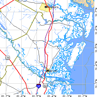 McIntosh County close-up map
