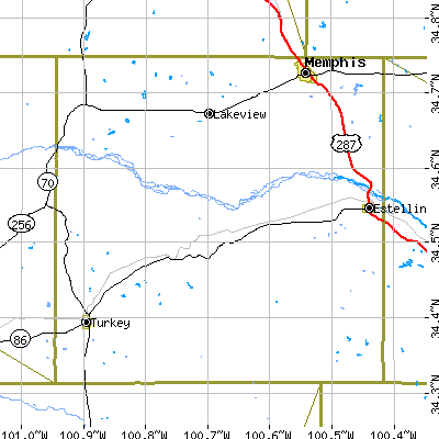 Hall County close-up map