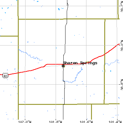 Wallace County close-up map