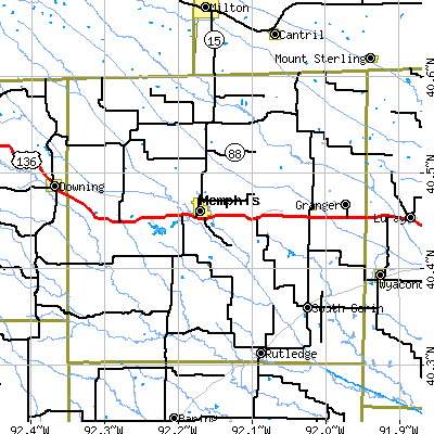 Scotland County close-up map