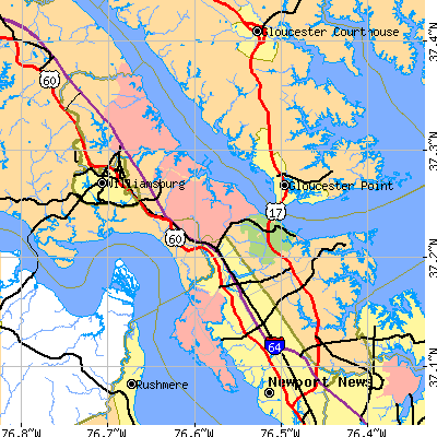 York County close-up map