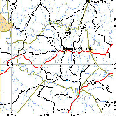 Robertson County close-up map
