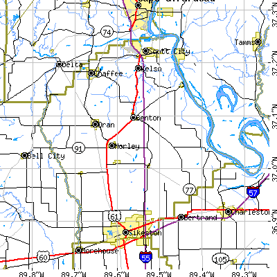 Scott County close-up map