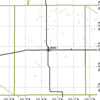 Wichita County close-up map