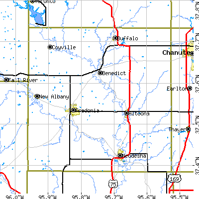 Wilson County close-up map