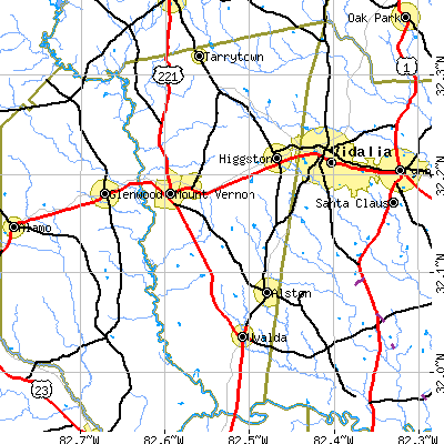 Montgomery County close-up map