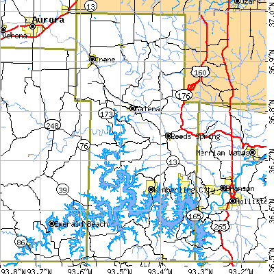 Stone County close-up map