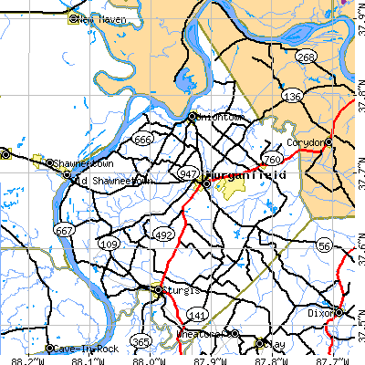 Union County close-up map