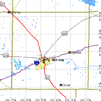 Howard County close-up map