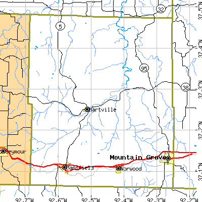 Wright County close-up map