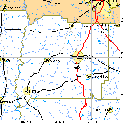 Pike County close-up map