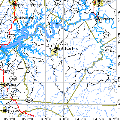 Wayne County close-up map