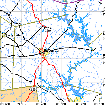 Putnam County close-up map