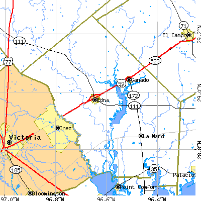 Jackson County close-up map
