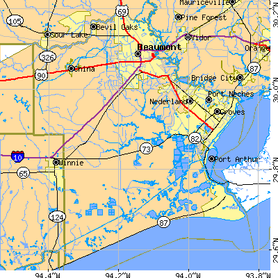 Jefferson County close-up map