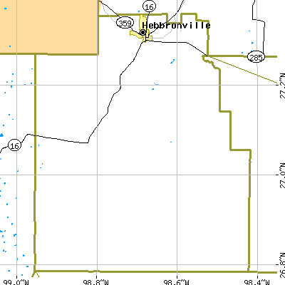 Jim Hogg County close-up map