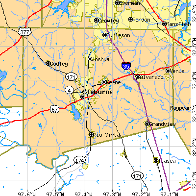 Johnson County close-up map