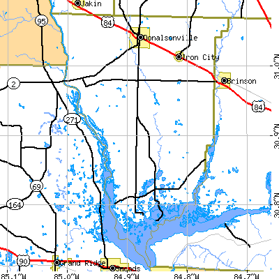 Seminole County close-up map