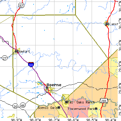 Kendall County close-up map