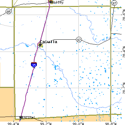 La Salle County close-up map