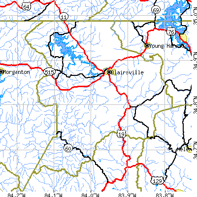 Union County close-up map