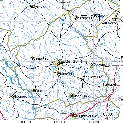 Washington County close-up map