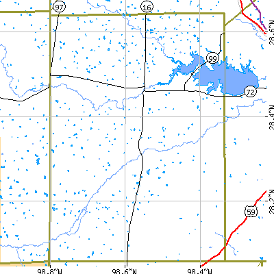 McMullen County close-up map