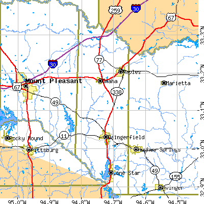 Morris County close-up map