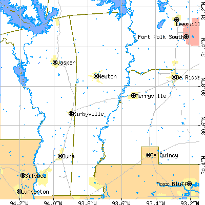 Newton County close-up map