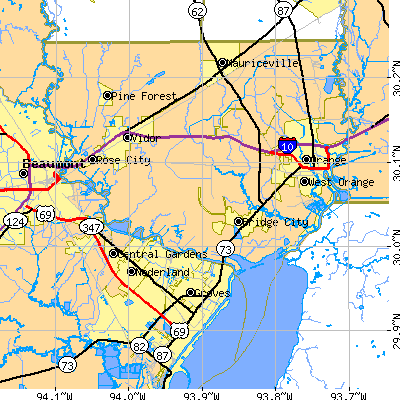 Orange County close-up map