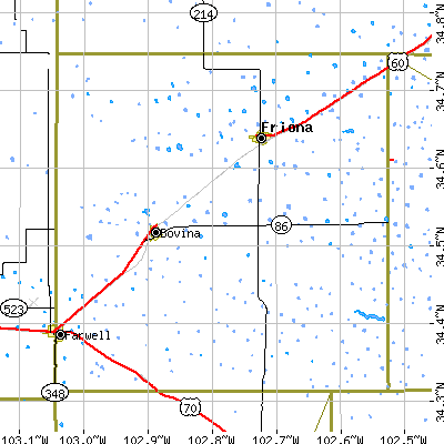 Parmer County close-up map