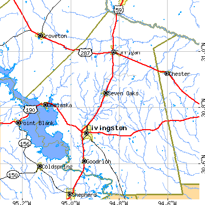 Polk County close-up map