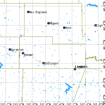 Adams County close-up map