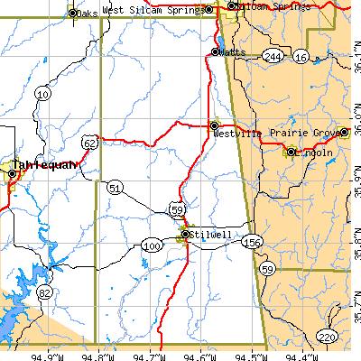 Adair County close-up map