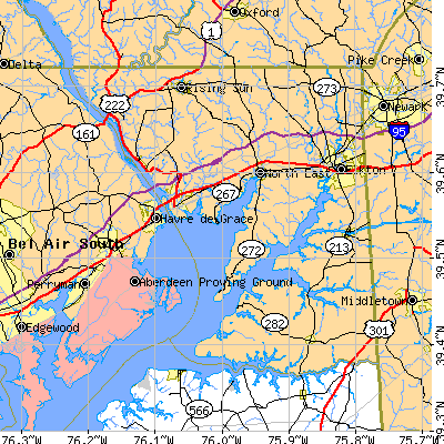 Cecil County close-up map