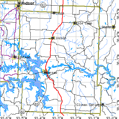 Benton County close-up map