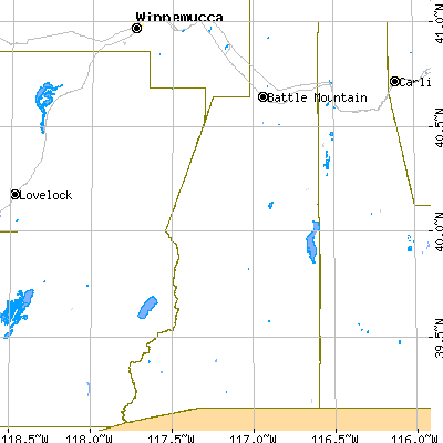 Lander County close-up map