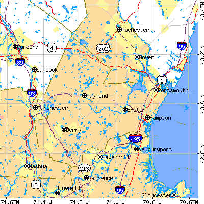 Rockingham County close-up map
