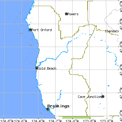 Curry County close-up map